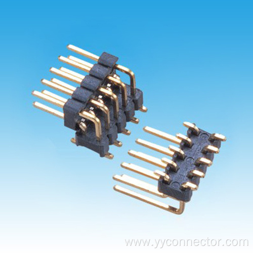 2.54mm Dual Row SMT+RA Single/Dual Base Pin Header